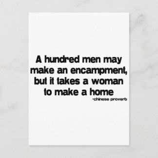 It Takes a Woman quote Postcard