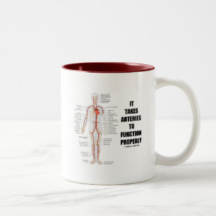 It Takes Arteries To Function Properly (Artery) Two-Tone Coffee Mug