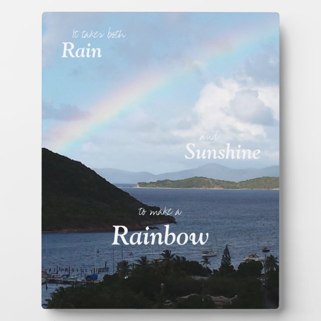 It Takes Both Rain and Sunshine to Make a Rainbow Plaque (Front)