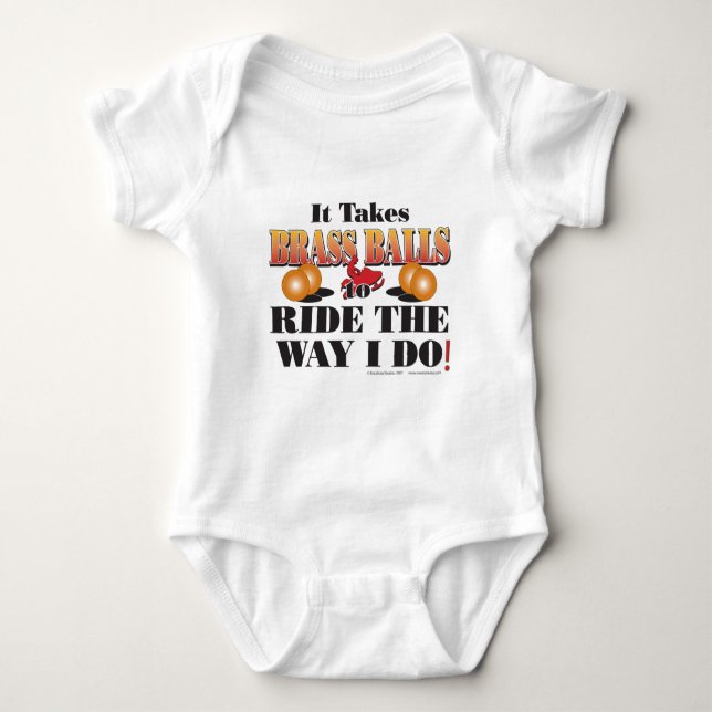 IT-TAKES-BRASS-BALLS BABY BODYSUIT (Front)