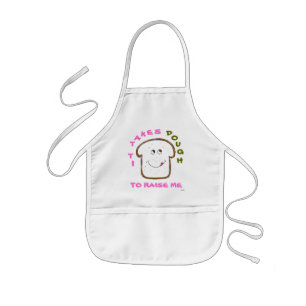 "It takes Dough" Animated Girls Baking Kids Apron