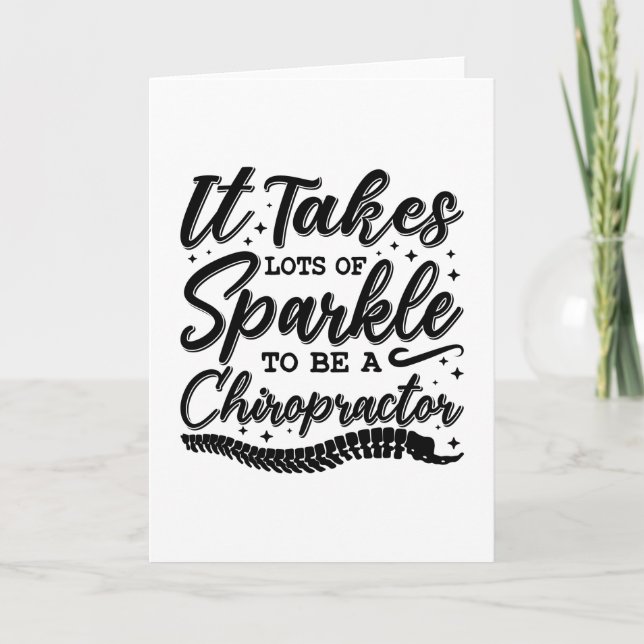 It Takes Lots Of Sparkle Chiropractor Chiropractic Card (Front)