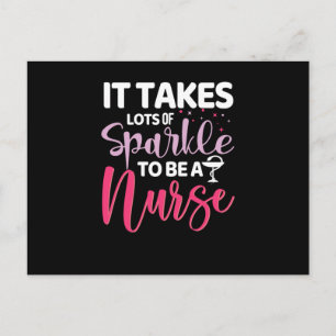 It takes lots of sparkle to be a nurse postcard
