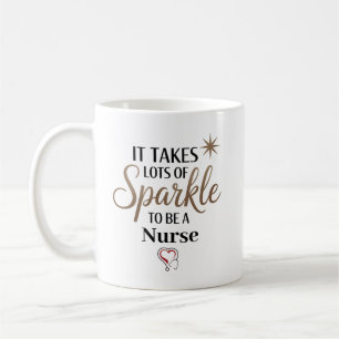 It Takes Sparkle to Be a Nurse Personalised Coffee Mug