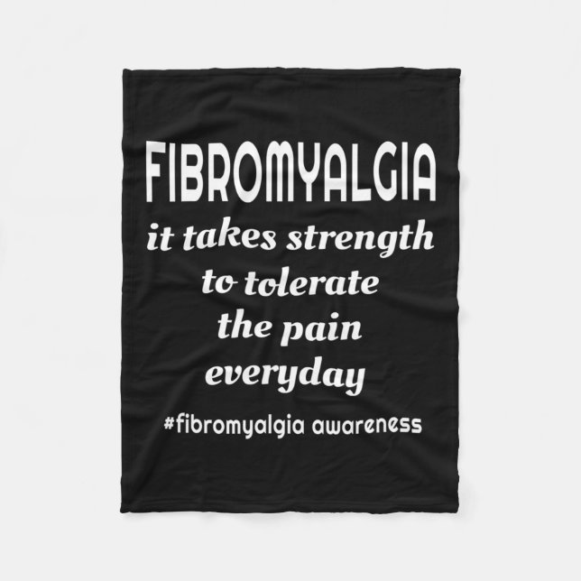 It Takes Strength Purple Fibro Awareness  Fleece Blanket (Front)