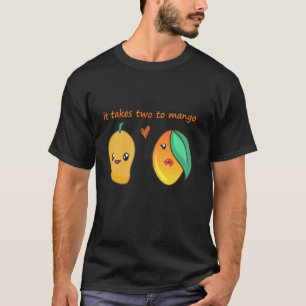 It Takes Two To Mango Cute Tango Mango Fruit Roman T-Shirt