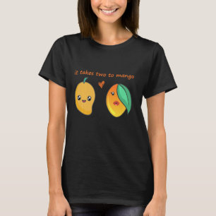 It Takes Two To Mango Cute Tango Mango Fruit Roman T-Shirt