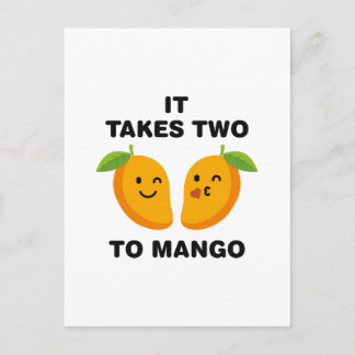It Takes Two To Mango Postcard