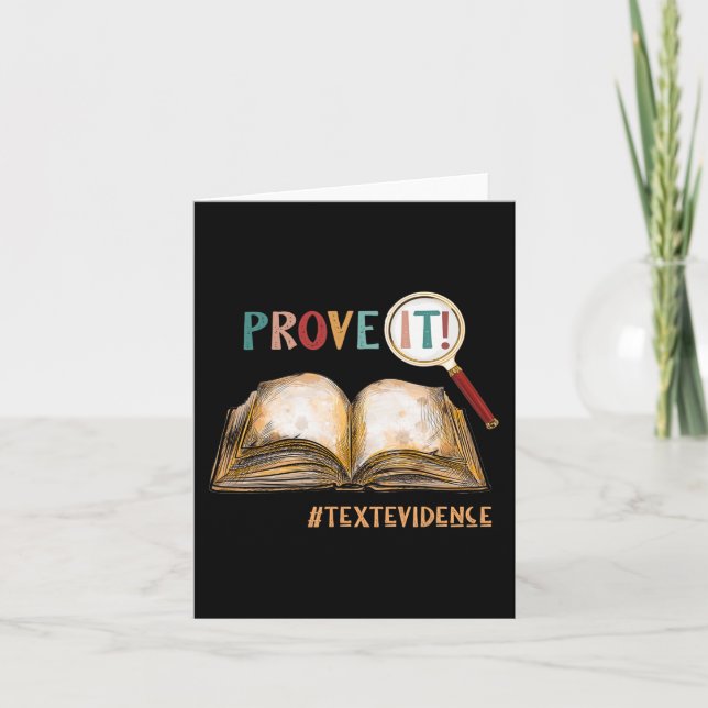 It Text Evidence Funny Test Day Gifts For Teachers Card (Front)
