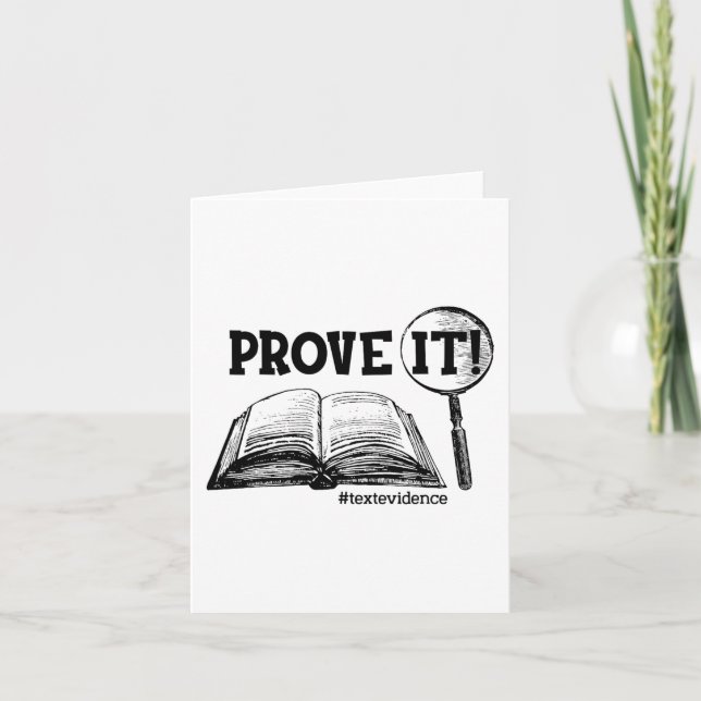 It Text Evidence Funny Testing Day Gifts For Teach Card (Front)