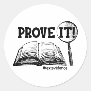 It Text Evidence Funny Testing Day Gifts For Teach Classic Round Sticker