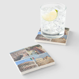 IT Verona - Arena Internally - Castelvecchio Bridg Stone Coaster
