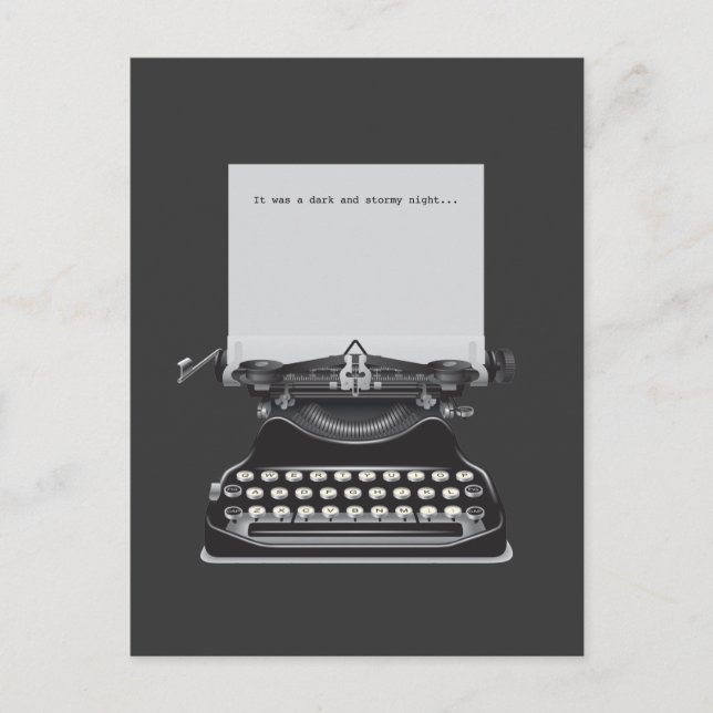 It was a Dark and Stormy Night Postcard (Front)