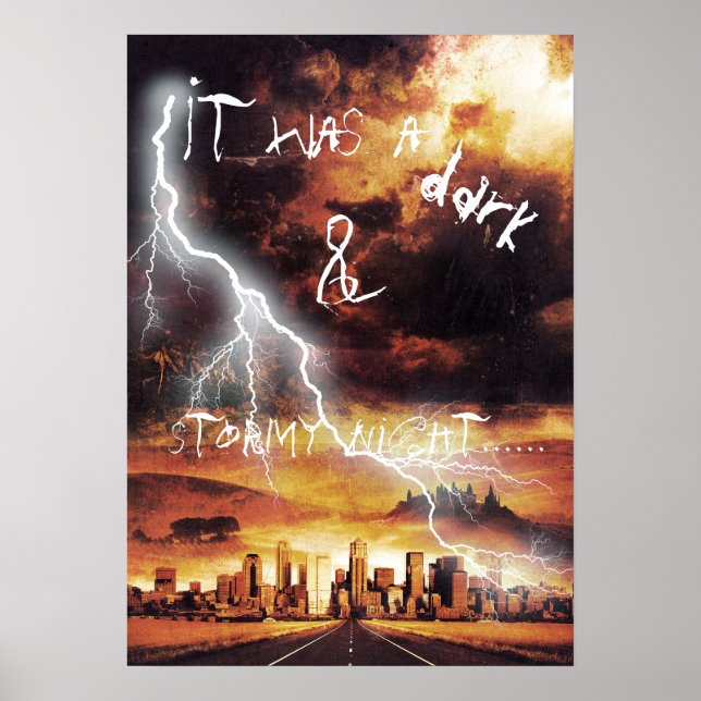 It Was a Dark and Stormy Night Poster (Front)