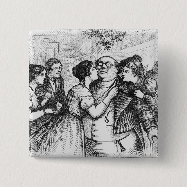 It was a pleasant thing to see Mr. Pickwick 15 Cm Square Badge (Front)