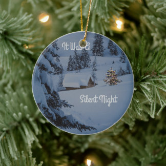 It Was A Silent Night Ceramic Tree Decoration