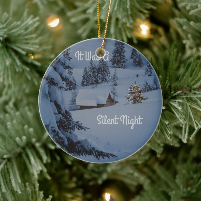It Was A Silent Night Ceramic Tree Decoration (Tree)