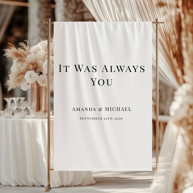  It Was Always You Simple Wedding Backdrop  Tapestry (Creator Uploaded)