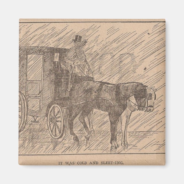 It Was Cold Black Beauty Magnet (Front)