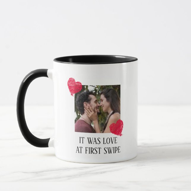 IT WAS LOVE   AT FIRST SWIPE MUG (Left)