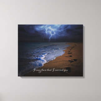 It was then that I carried you. 20x16 (stormy) Canvas Print