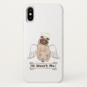 It Wasn't Me angel pug funny quote     Case-Mate iPhone Case