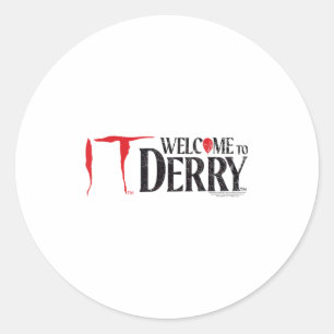 It_ Welcome To Derry Vintage Distressed Logo Horro Classic Round Sticker