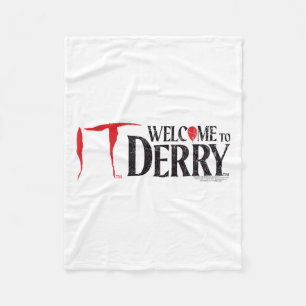 It_ Welcome To Derry Vintage Distressed Logo Horro Fleece Blanket