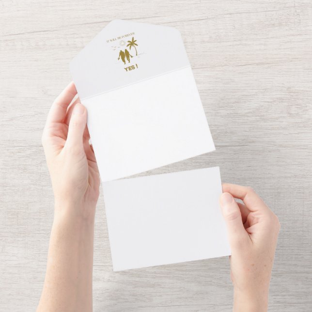 It Will Be Forever Yes Retro Chic All In One Invitation (Tearaway)