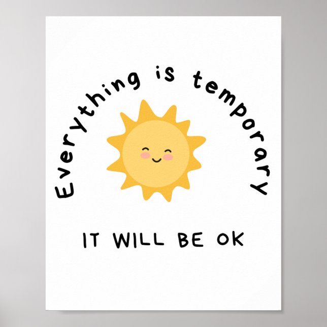 IT WILL BE OK  Daily affirmations Poster (Front)