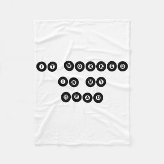 It Worked In My Head - Billiard Pool Player Sports Fleece Blanket