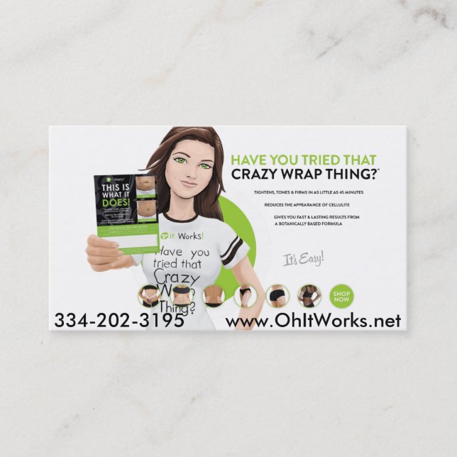 it works wake up now business cards wakeupnow card (Front)