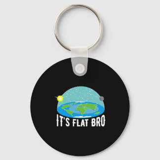 It X27 S Flat Bro Funny Flat Earth Society T Shi T Key Ring