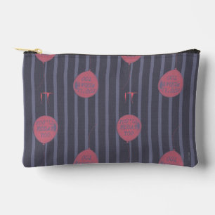 IT - You'll Float Too Balloon Striped Pattern Accessory Pouch