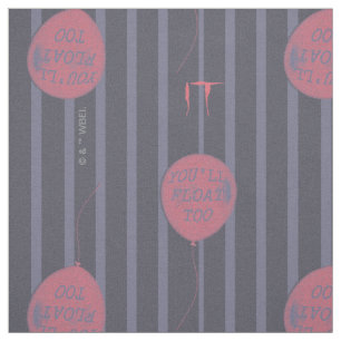 IT - You'll Float Too Balloon Striped Pattern Fabric