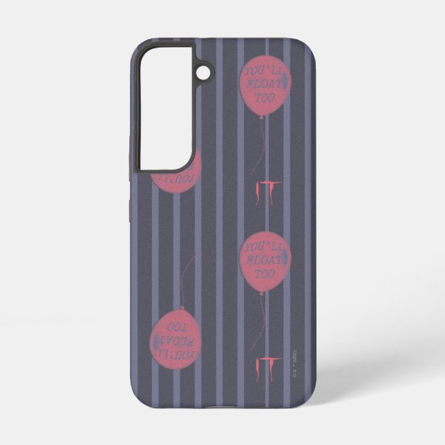 IT - You'll Float Too Balloon Striped Pattern Samsung Galaxy S22 Case (Back)