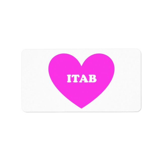Itab Label (Front)