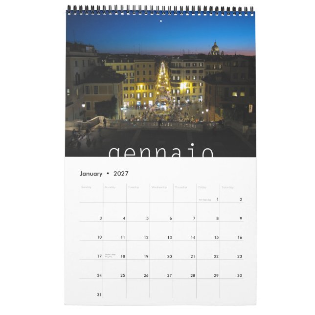 Italia 2011 calendar (Jan 2027)