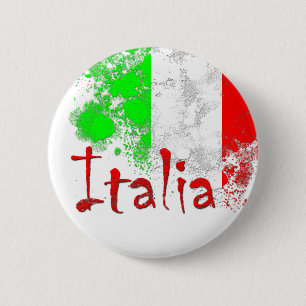 Italia 6 Cm Round Badge