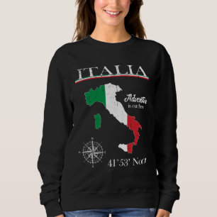 Italia  Adventure Is Out There  Italy Italian Flag Sweatshirt