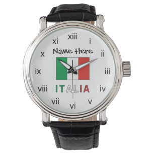 Italia Bandeira Italiana Personalised  Watch