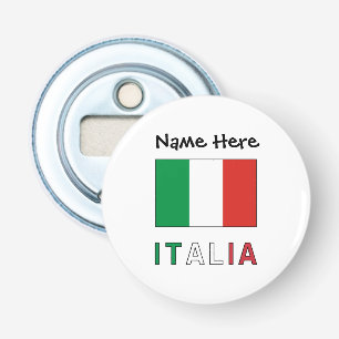 Italia Bandiera Italiana Black Personalisation  Bottle Opener
