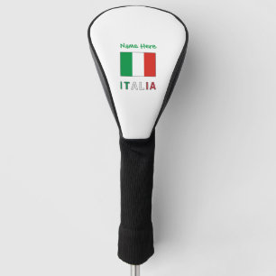 Italia Bandiera Italiana Green Personalisation Golf Head Cover