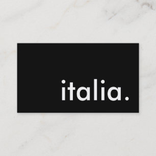 italia. business card