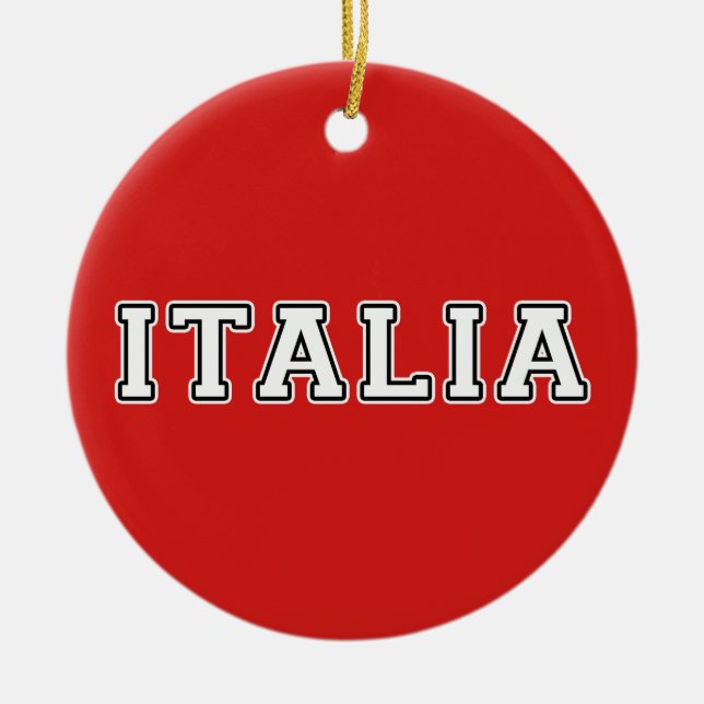Italia Ceramic Tree Decoration (Front)