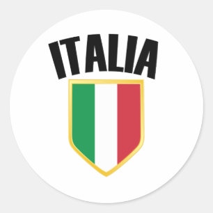 Italia Crest Italy Flag Classic Round Sticker