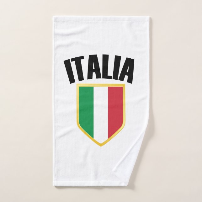 Italia Crest Italy Flag Hand Towel (Hand Towel)