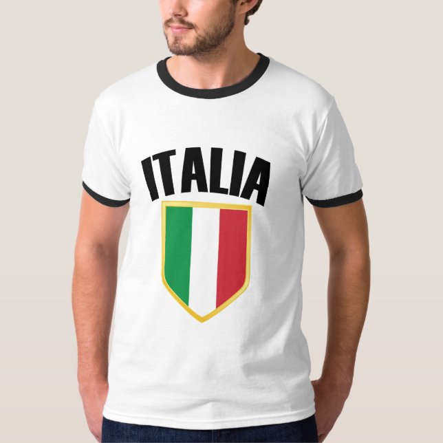 Italia Crest Italy Flag T-Shirt (Front)