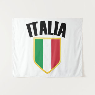 Italia Crest Italy Flag Tapestry