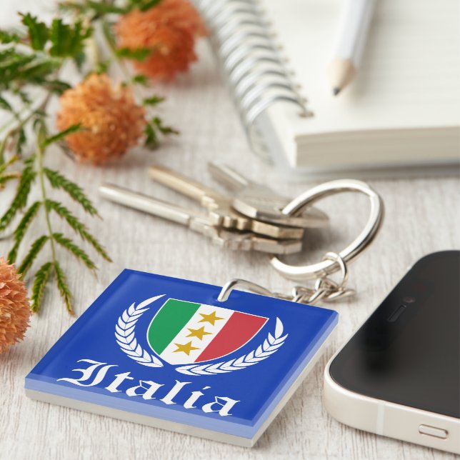 Italia Crest Key Ring (Front Right)